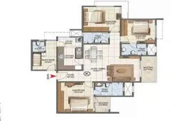 3 bhk floor plan