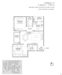 Godrej Eternity 2 BHK floor plan