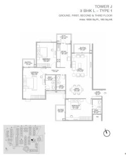 Godrej Eternity 3 BHK floor plan